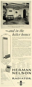 1927 Ad Hermon Nelson Invisible Radiator FW Ramsey Home - ORIGINAL THB1