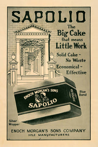1912 Ad Enoch Morgans Sons Sapolio Hygiene Bar Toilet Soap Bath Product TIN4