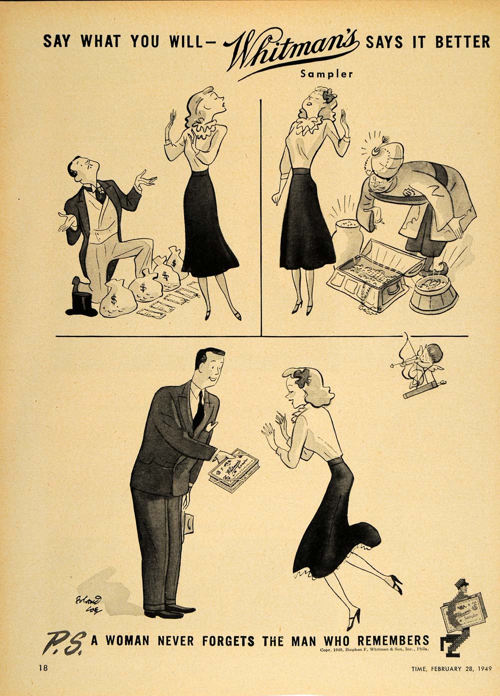 1951 Ad Brach's Mint Candy Bar Mom Day Boy Man Woman Child Leaves Cool –  Period Paper Historic Art LLC