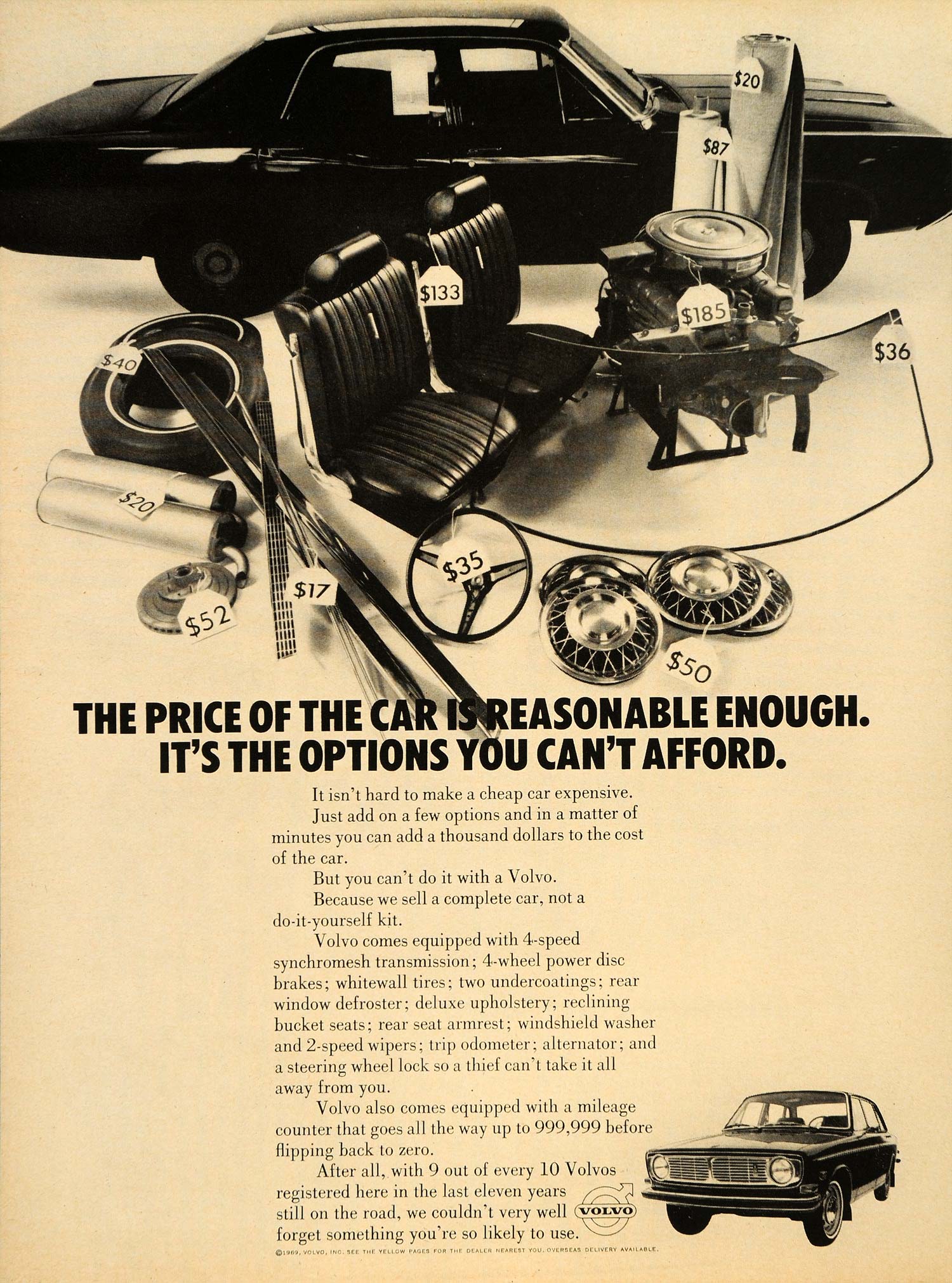 1969 Ad Volvo Automobiles Synchromesh Transmission - ORIGINAL ADVERTISING TM3