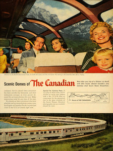 1956 Ad Canadian Pacific Railway Canadian Rockies Train - ORIGINAL TM3