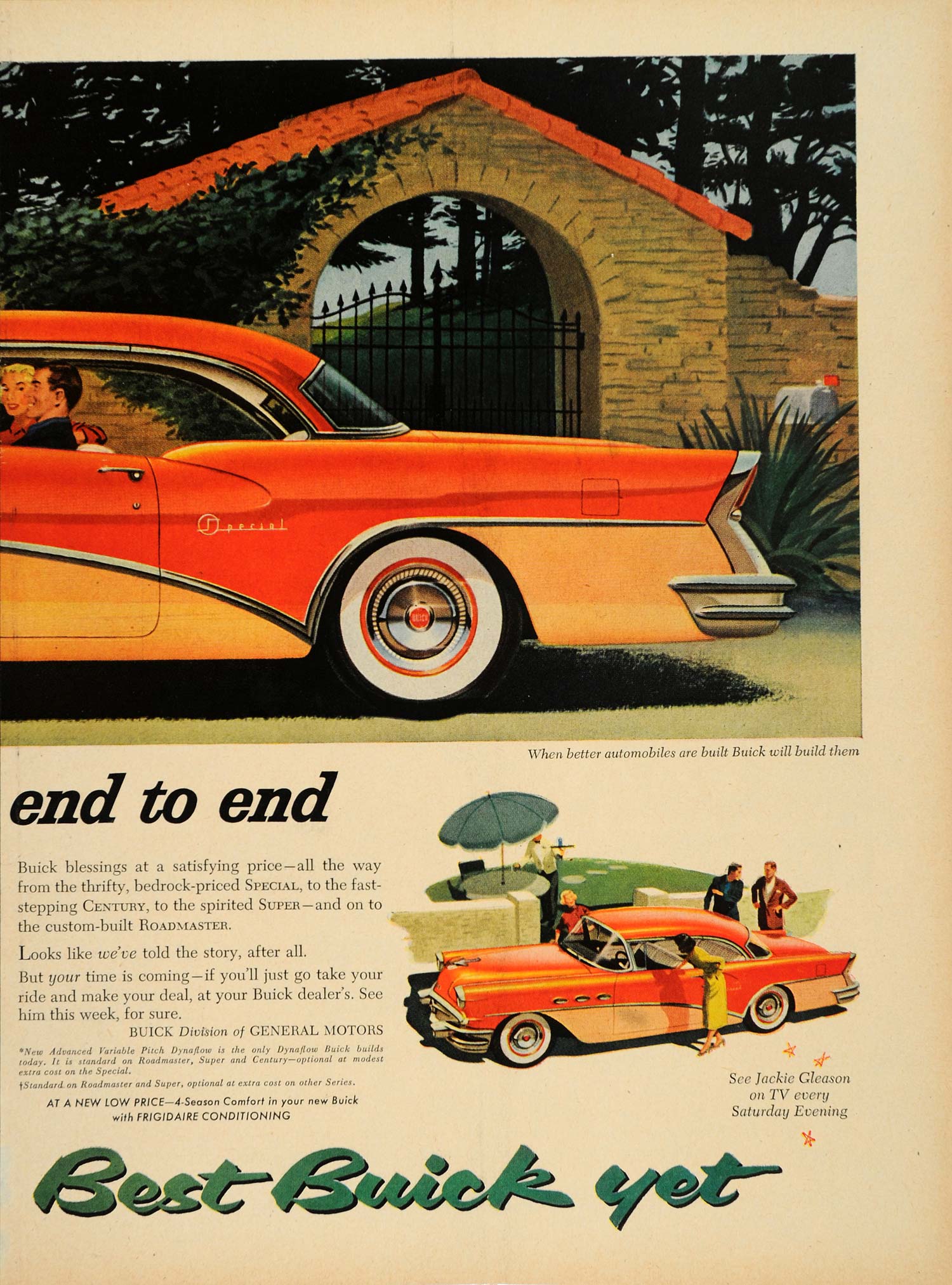 1956 Ad Red Automobile Buick Division General Motors - ORIGINAL ADVERTISING TM3