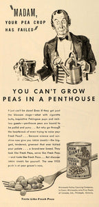 1935 Ad Minnesota Valley Canned Green Giant Peas Butler - ORIGINAL TM4