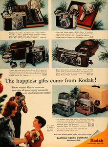 1956 Ad Eastman Kodak Christmas Camera and Lens Models - ORIGINAL TM5