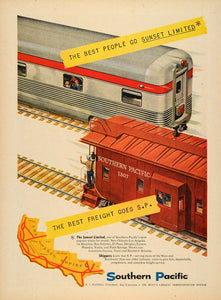 1956 Ad Southern Pacific Railway Sunset Limited Train - ORIGINAL ADVERTISING TM5