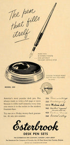 1955 Ad Esterbrook Pen Desk Office Writing Typing Point - ORIGINAL TM5