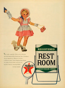 1953 Ad Texas Co. Texaco Gasoline Logo Child Fashion - ORIGINAL ADVERTISING TM6