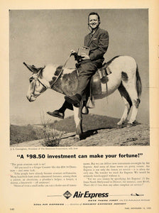 1955 Ad Air Express Deliver Cassingham Detectron Donkey - ORIGINAL TM6