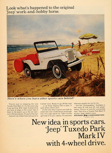 1965 Ad Kaiser Jeep Corp Automobile 4 Wheel Drive Beach - ORIGINAL TM6