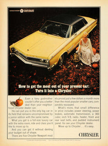 1965 Ad Chrysler Motors Yellow Chrysler Pumpkin Model - ORIGINAL ADVERTISING TM6