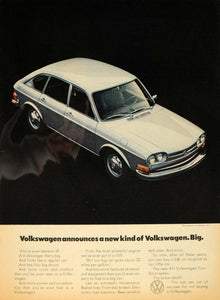 1971 Ad Model 411 Volkswagen Four Door Sedan 22 mpg Car - ORIGINAL TM7