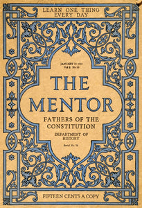 1915 Cover The Mentor January Art Nouveau Illustration Border Design TMM1