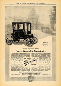 1910 Ad Waverly Electric Model 81 Brougham White House - ORIGINAL TOM1