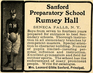 1902 Ad Sanford Preparatory School Rumsey Hall Boys - ORIGINAL ADVERTISING TOM1