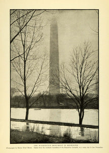 1902 Print Washington Monument Midwinter D. C. Architecture Henry Hoyt TOM3