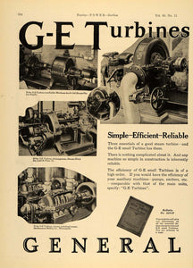 1924 Ad General Electric Co. G-E Turbines Engines NY - ORIGINAL ADVERTISING TPM1