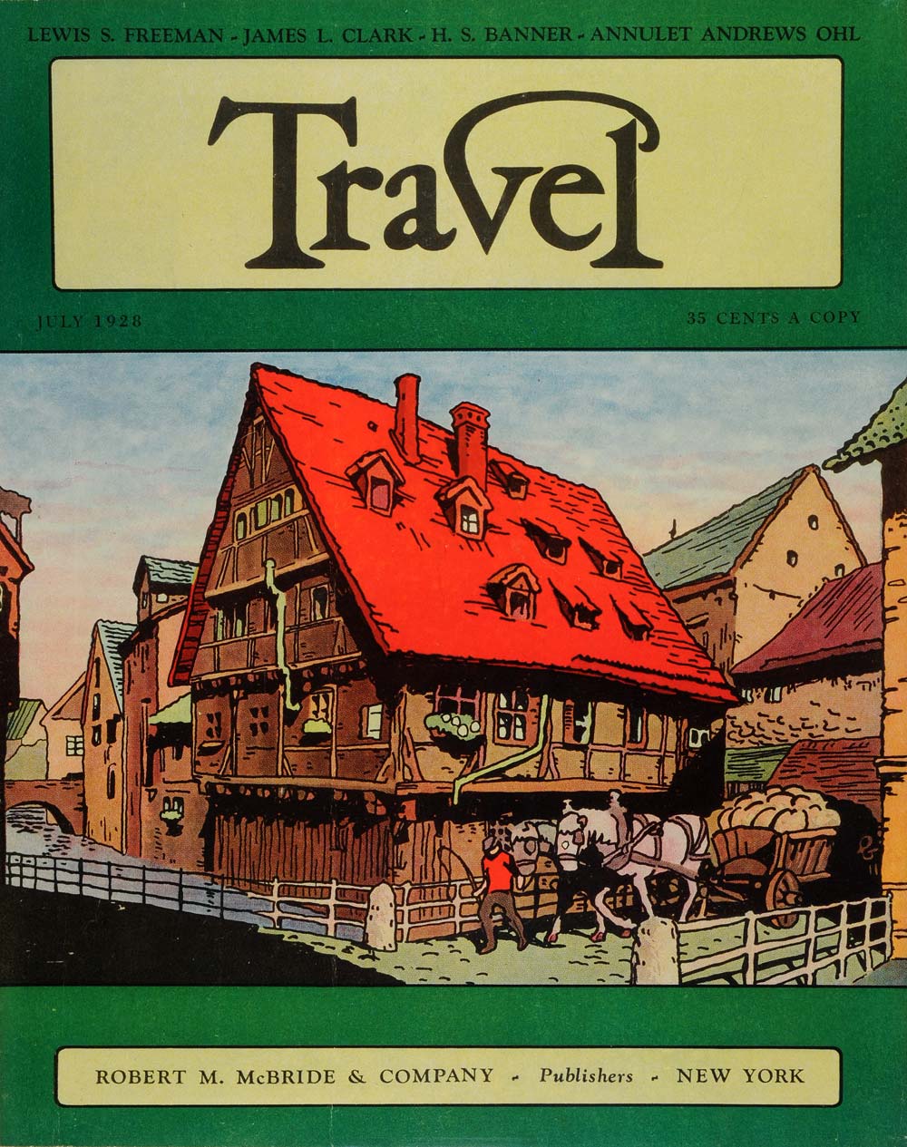 1928 Cover Travel Ulm Germany Agriculture Chalet Home Architecture Farming TRV1