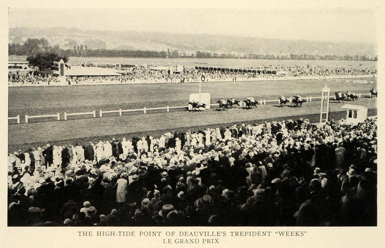 1928 Print High-Tide Point Deauville Le Grand Trepident Weeks Le Grand Prix TRV1