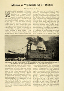 1907 Article Alaska Gold Dredge Three Friends Mining Industrial Precious TSM1