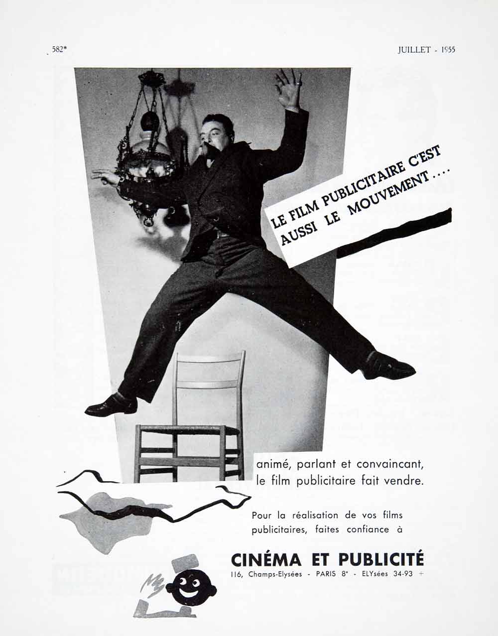 1955 Ad Cinema et Publicite Film Theatre French Advertisement Actor VEN2