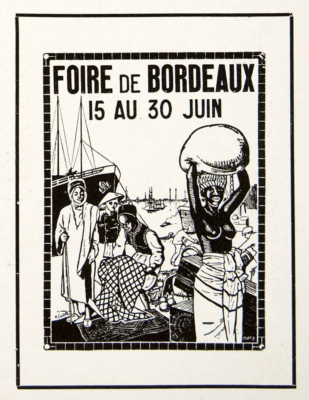 1925 Ad Foire Bordeaux Fair breasts Nude Coast French Porter International VEN3