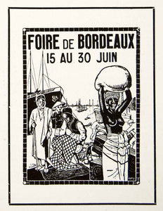 1925 Ad Foire Bordeaux Fair breasts Nude Coast French Porter International VEN3