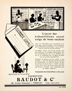 1926 Ad Baudot Envelope 150 Avenue Daumesnil Paris Product Samples French VEN4