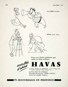 1956 Ad Havas Advertising Agency French Sailor Telephone Woman Publicity VEN6