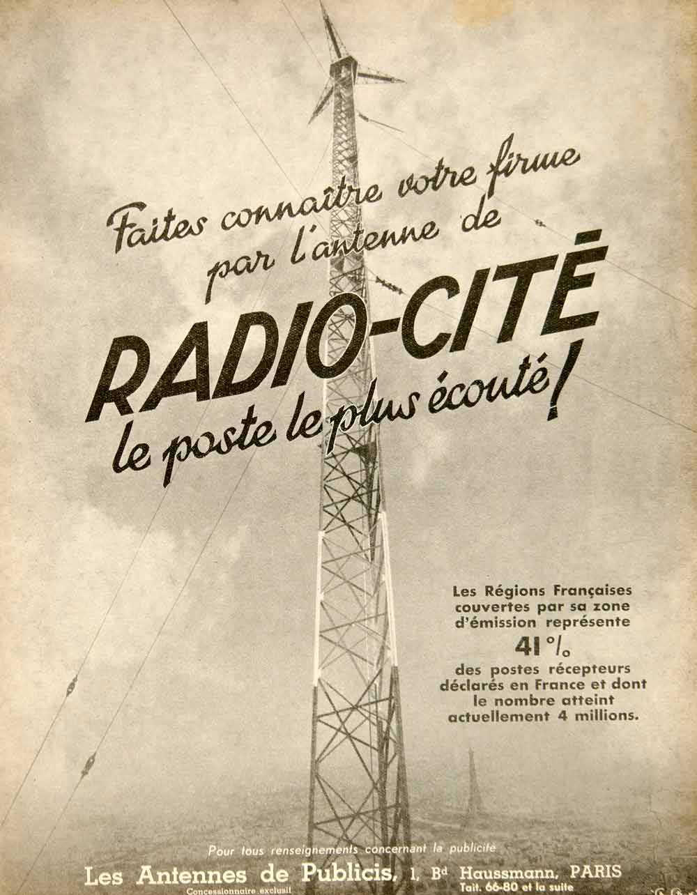 vintage radio station ad