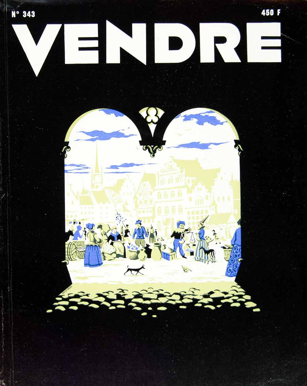 1958 Cover Vendre French Magazine Pierre Ducordeau Art European Market VENA1