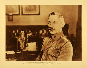 1920 Rotogravure General Peyton C. March WWI Military Chief Staff Artillery WAR1