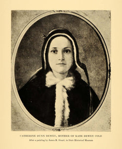 1923 Print Portrait Catherine Dunn Dewey James Stuart - ORIGINAL HISTORIC WIS1