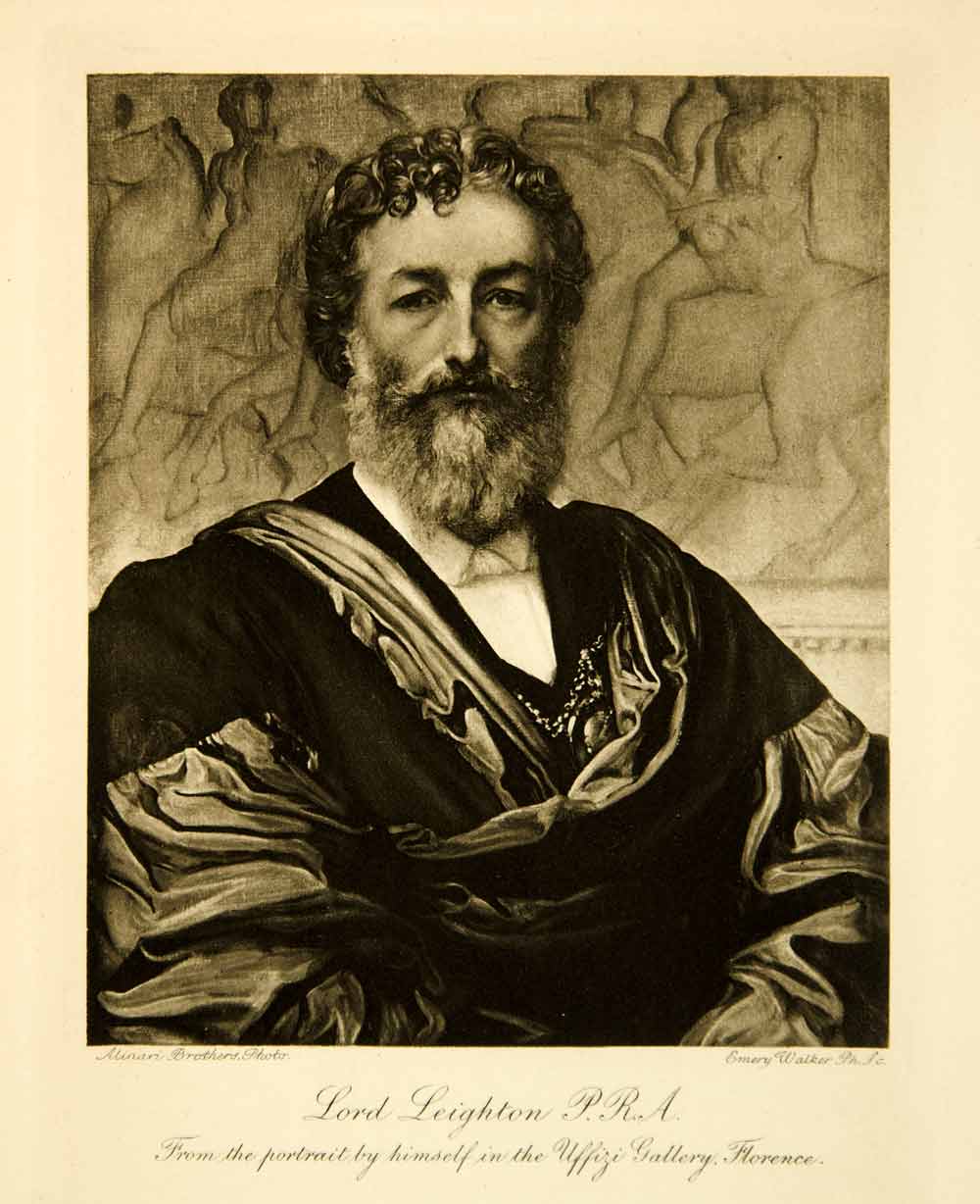 1906 Photogravure Frederick Leighton Self Portrait English Artist Painter XABA1