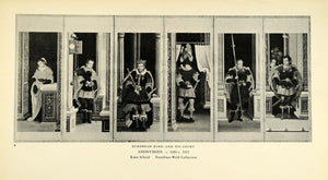 1938 Print European King Court Kano School Royalty Crown Fenollosa Weld XAC1