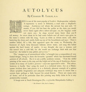 1898 Print Autolycus Shakespeare Bohemia Salesman Costume Charles Robert XAD4