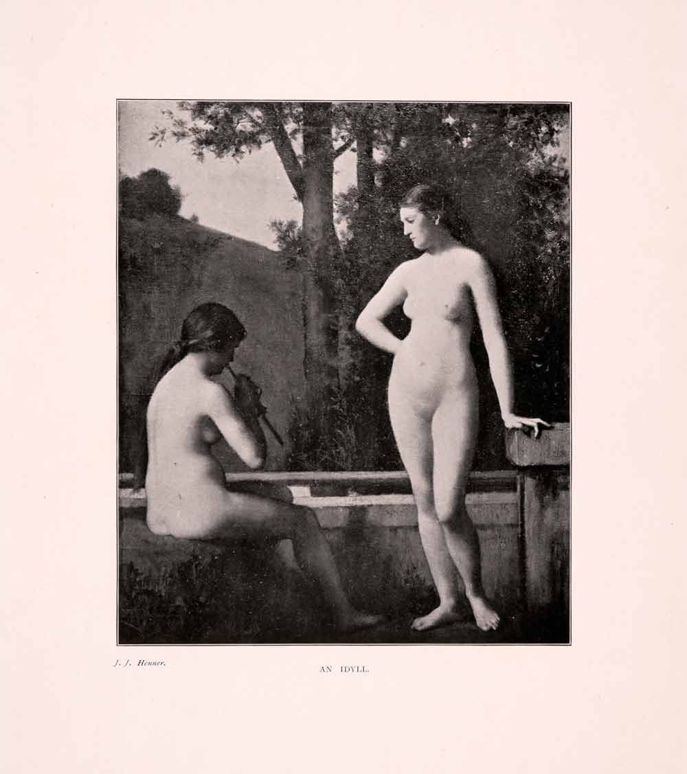 1903 Print Idyll Nude Pastoral Rural French Entertainment Rustic Jean XAJ7