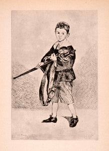 1946 Print Edouard Manet Boy Sword French Realism Impressionism Modern Art XAK1