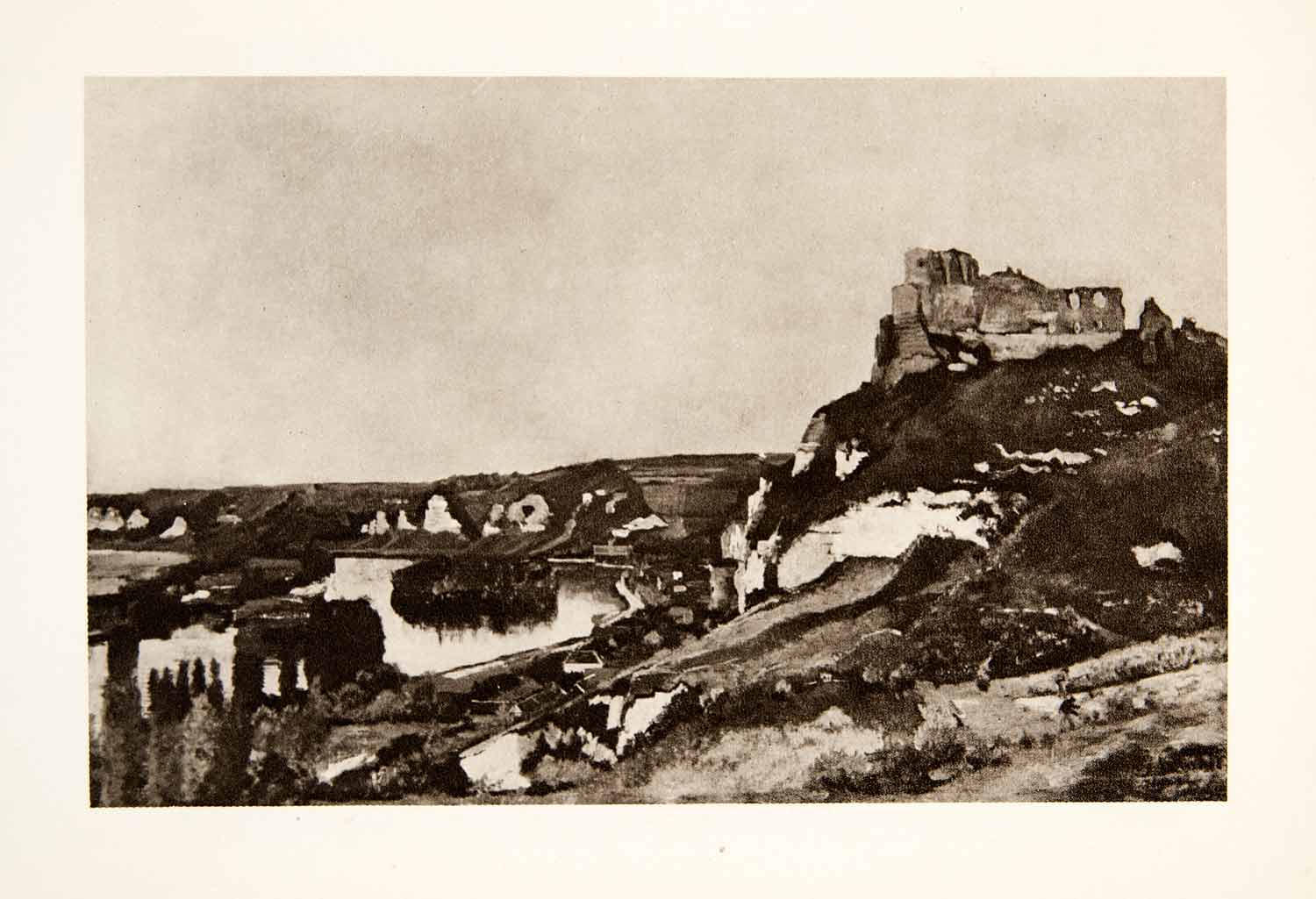 1931 Photogravure Chateau Gaillard Aux Andelys Landscape Castle Gustave XAT8