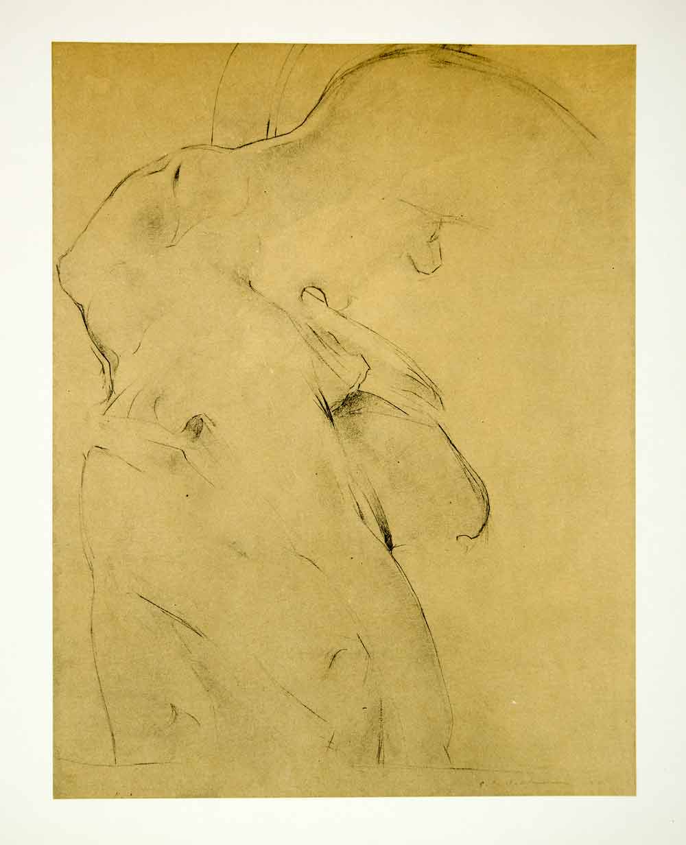 1963 Rotogravure Victory Samothrace Sketch Study Figure Abstract Edwin XDE1