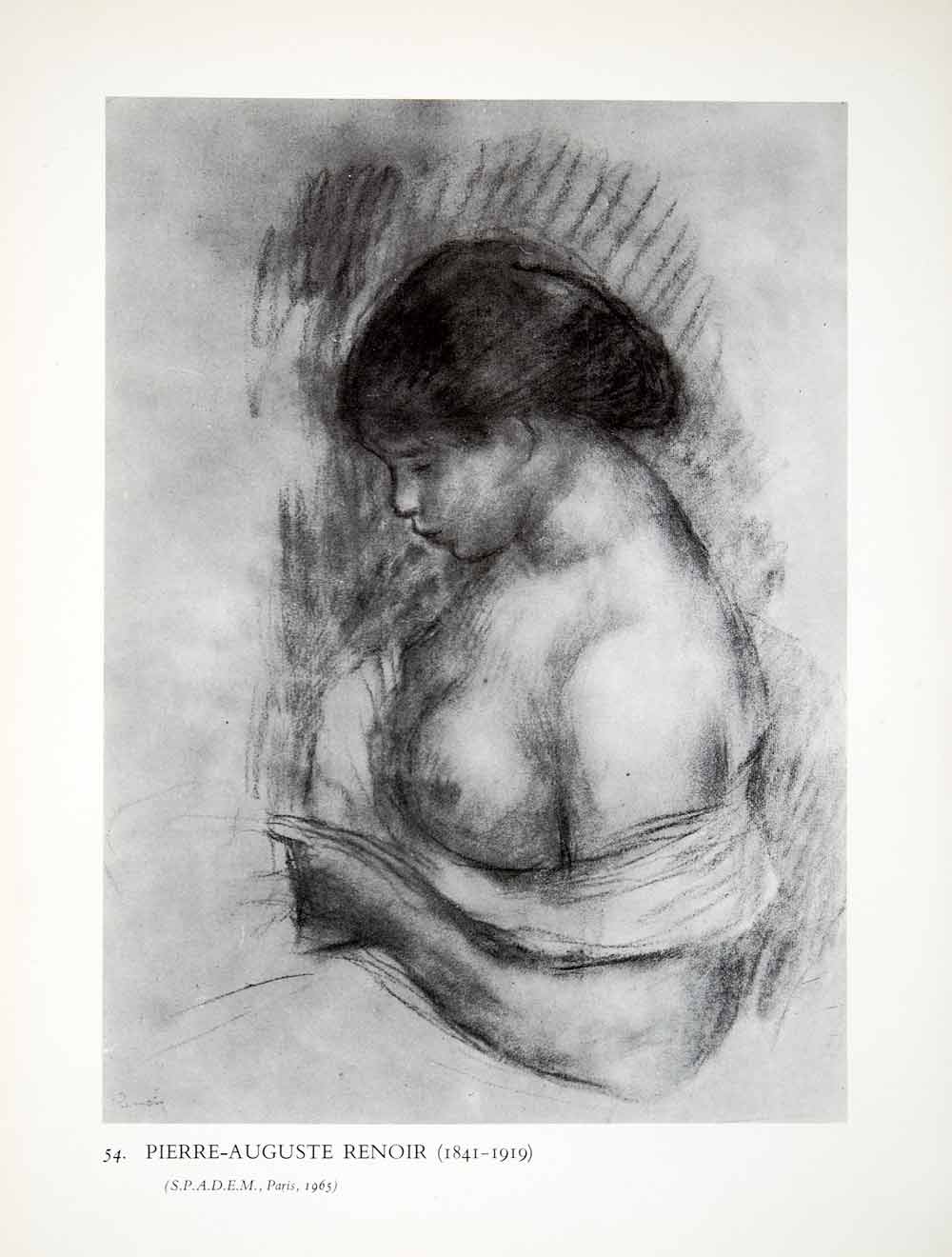 1965 Print Pierre Auguste Renoir Modern Art Buste Femme Nude Woman Female XDE6