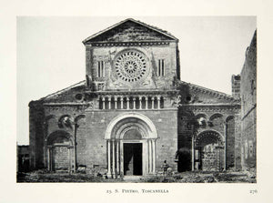 1915 Print Church San Pietro Toscanella Italy Architecture Religion XECA7