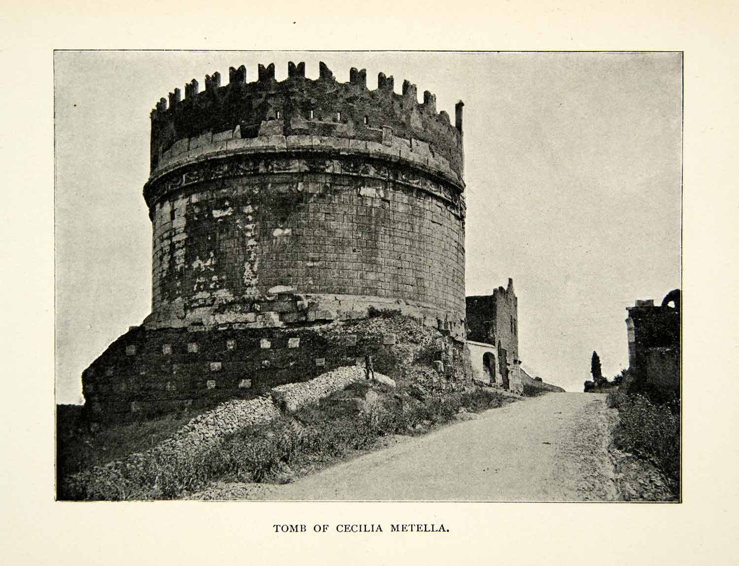 1902 Print Mausoleum Tomb Caecilia Metella Metellus Creticus Daughter XEDA3