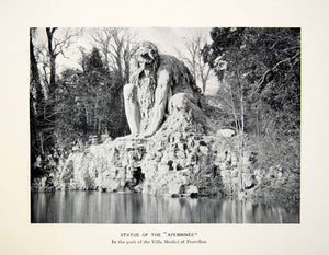 1907 Print Apennines Statue Park Villa Medici Pratolino Renaissance Vaglia XEDA6