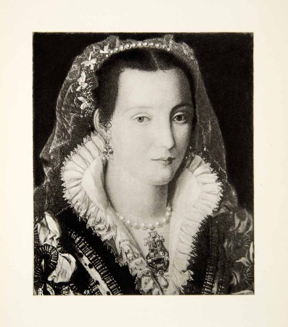 1897 Photogravure Bianca Cappello Portrait Florence Renaissance Ruff XEEA8