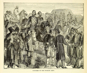 1883 Wood Engraving Uniform Ottoman Empire Russo Turkish War Troops XEGA3