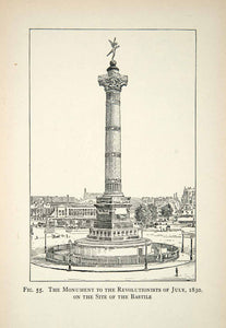 1921 Print July Column Revolutionists Place De La Bastille Paris France XEN4