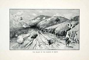 1905 Print Russo Japanese War Battle Port Arthur Valley Shadow Death Trench XEN8