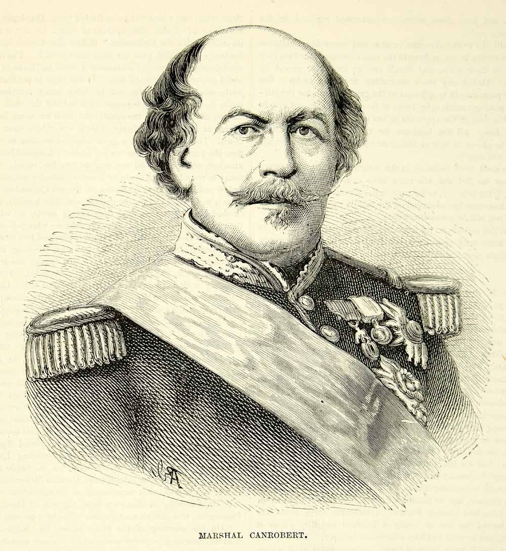 1884 Wood Engraving Marshal Francois Certain Canrobert Franco-Prussian War XEQA2