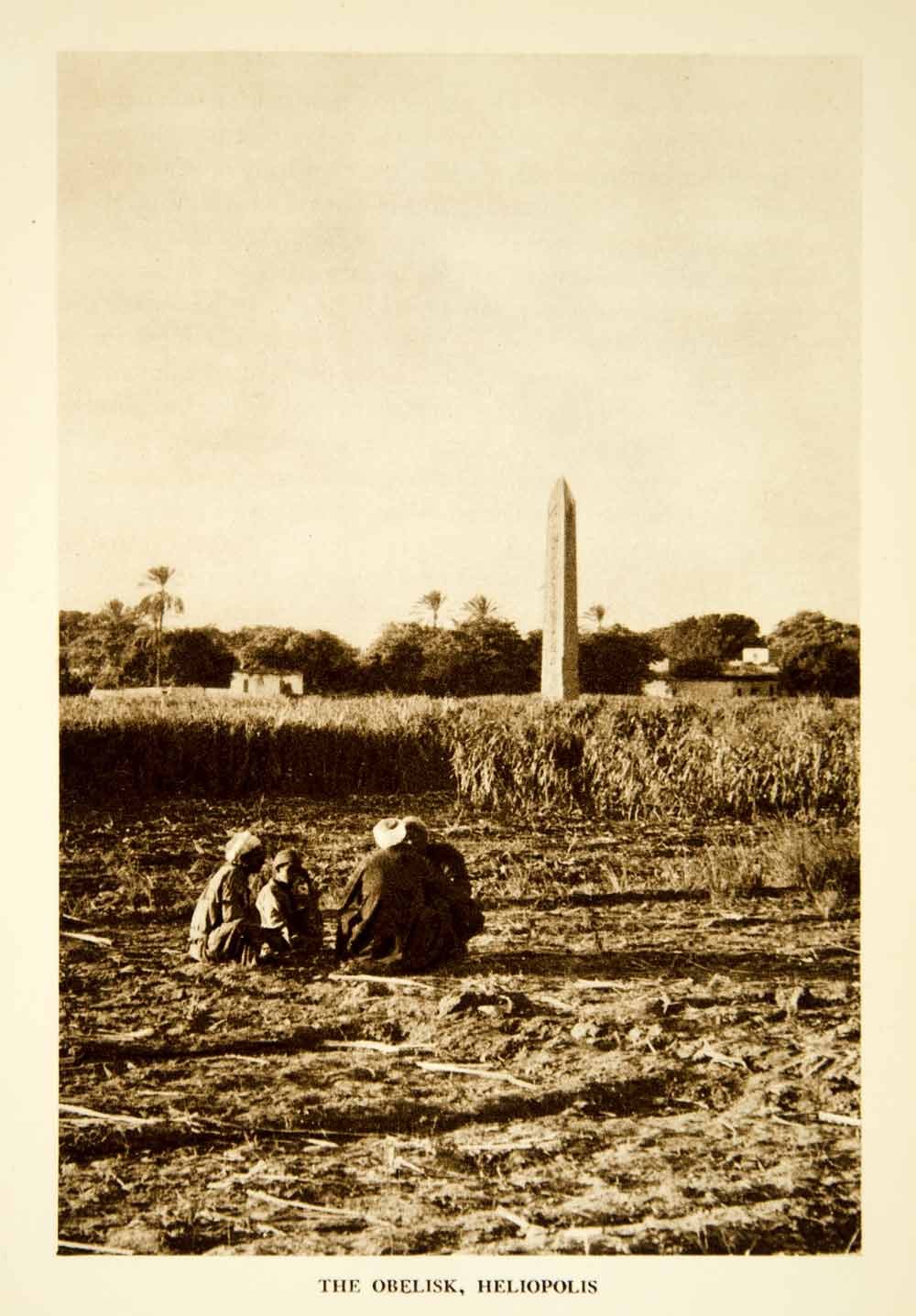 1938 Rotogravure Obelisk Heliopolis Egypt Sculpture Statue Landscape Nile XGAF3