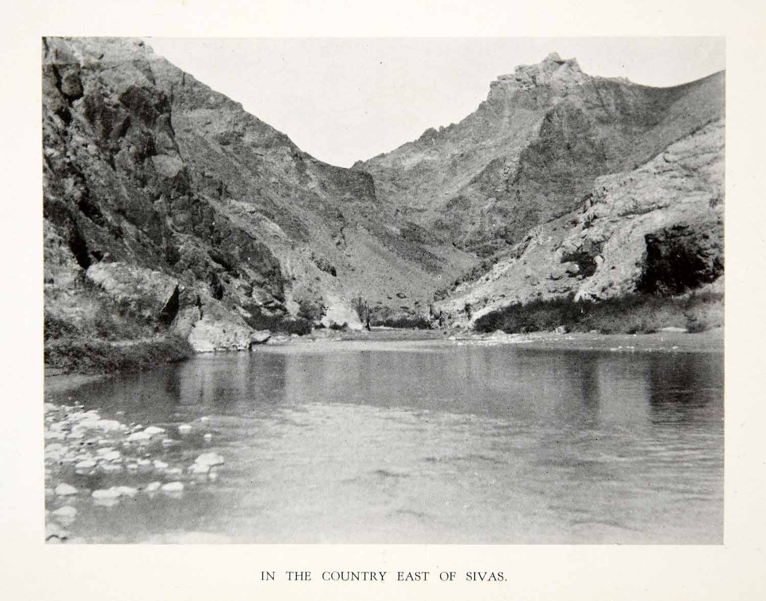 1937 Print Landscape Mountain Sivas Turkey Lake Natural History Historical XGAG4